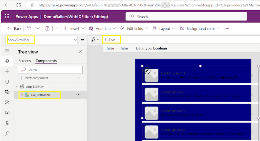 Build Navigation menu using icons and text